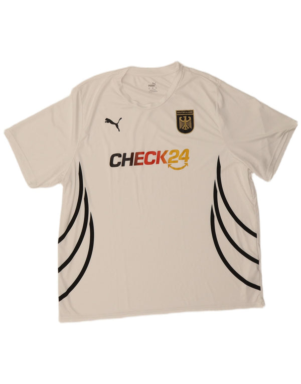 Puma Mens Deutshland Graphic T-Shirt Top 3XL White Polyester