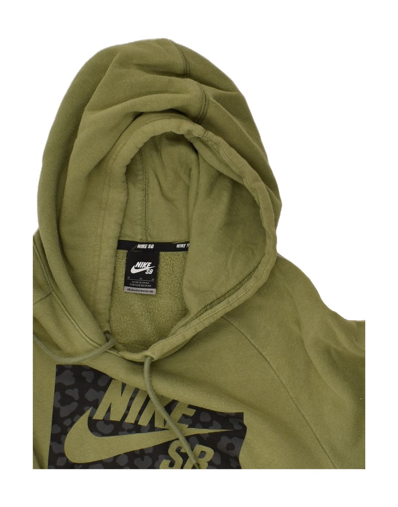 NIKE Mens Graphic Hoodie Jumper Medium Green Cotton | Vintage Nike | Thrift | Second-Hand Nike | Used Clothing | Messina Hembry 