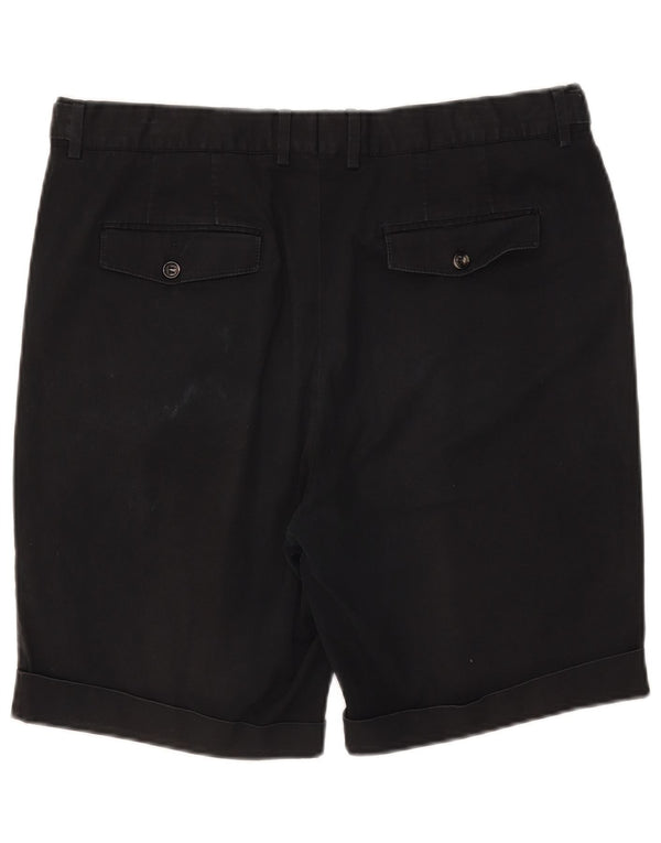 Zara Mens Pegged Chino Shorts EU 44 Large W34 Black Cotton