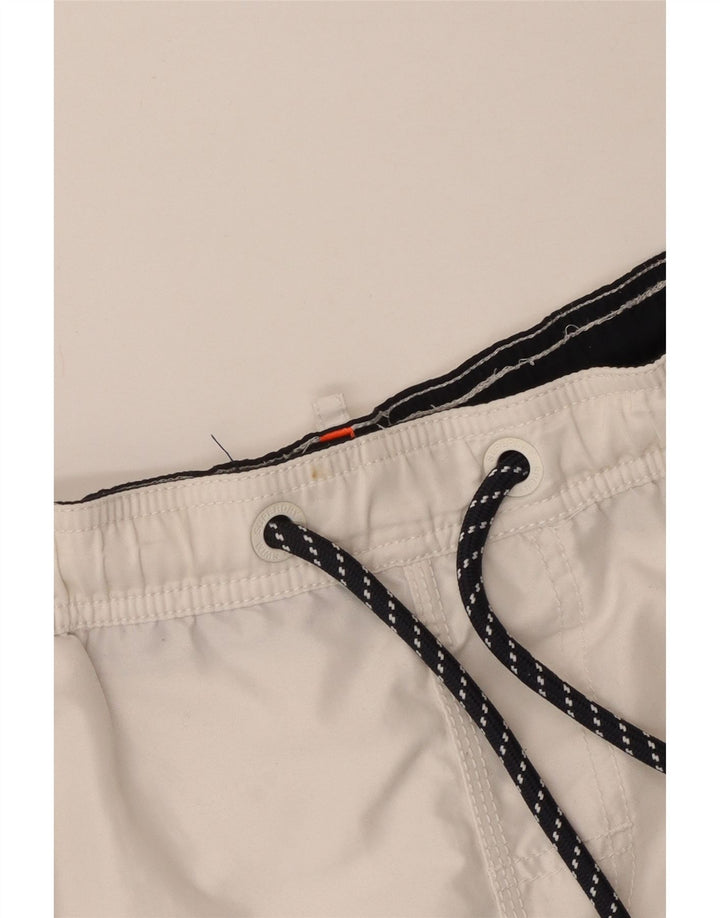 Superdry Mens Swimming Shorts Medium  White Polyester