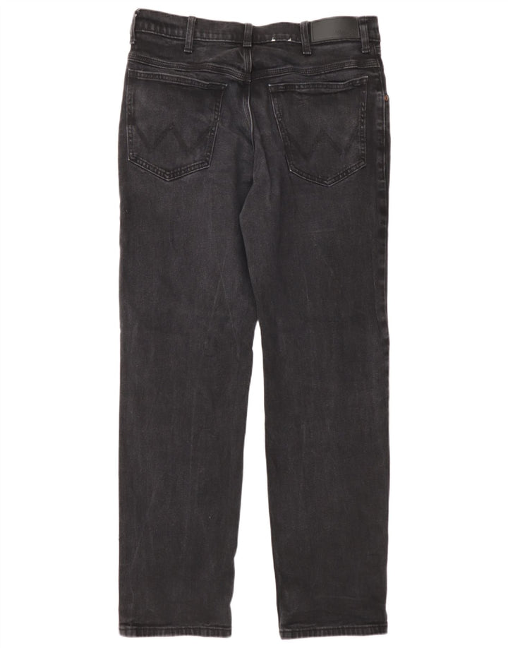 Wrangler Mens Straight Jeans W34 L32 Grey Cotton