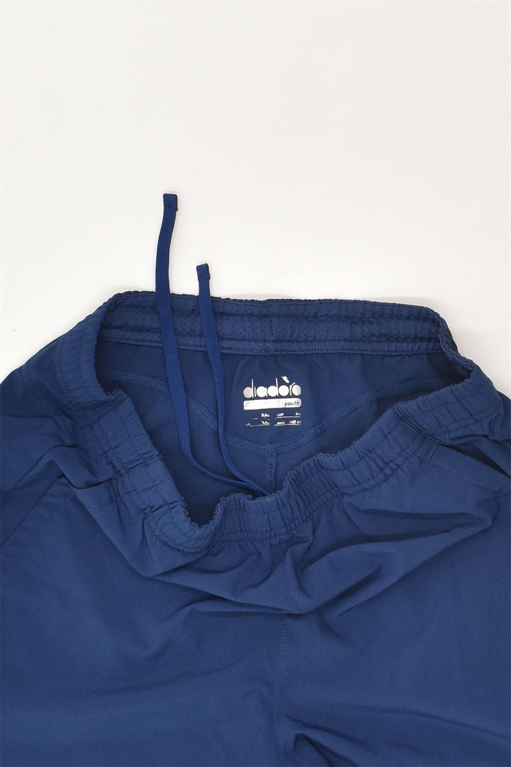 DIADORA Boys Sport Shorts 13-14 Years 2XL Navy Blue Polyester | Vintage Diadora | Thrift | Second-Hand Diadora | Used Clothing | Messina Hembry 
