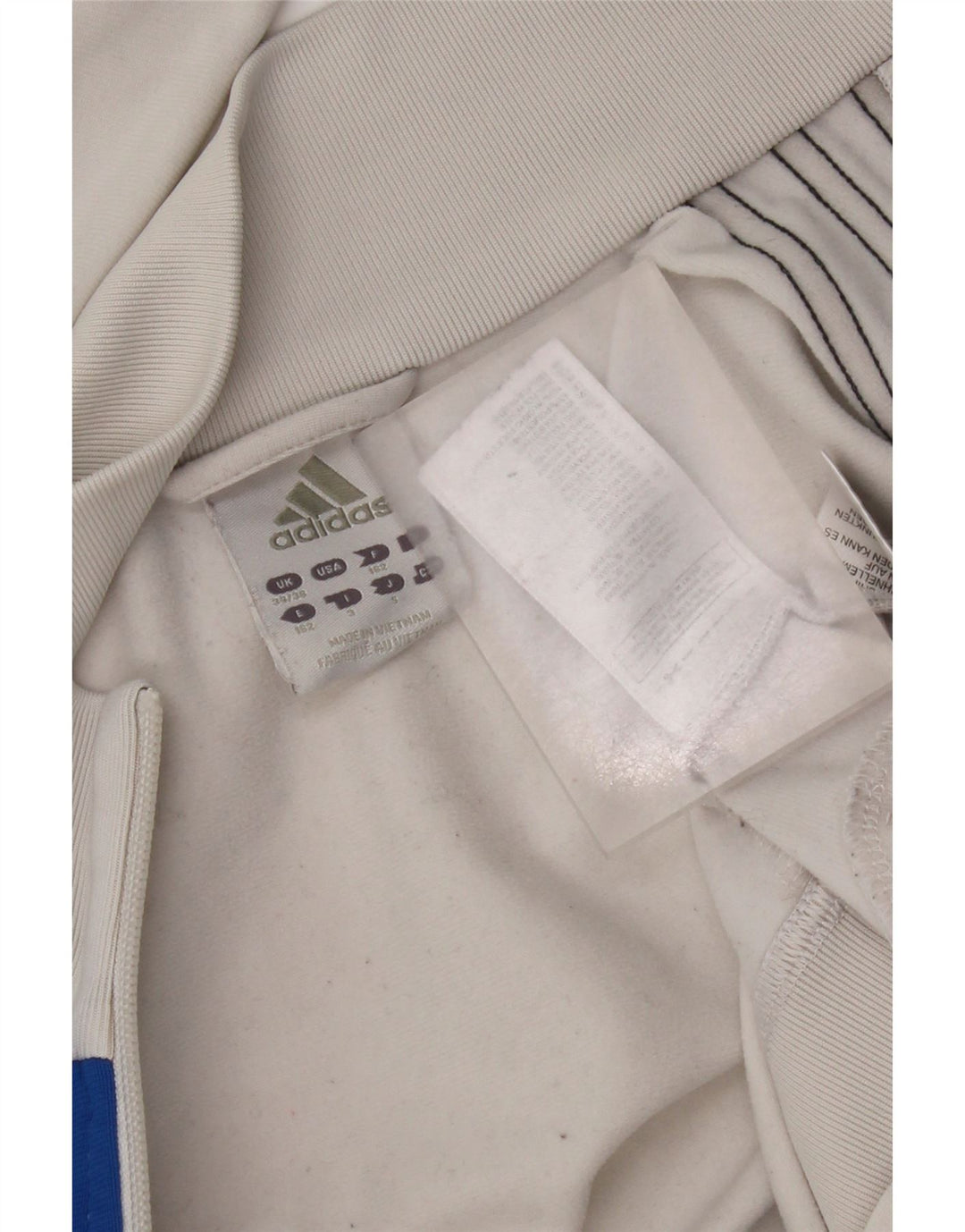 Adidas Mens Tracksuit Top Jacket UK 34/36 Small White Colourblock Polyester