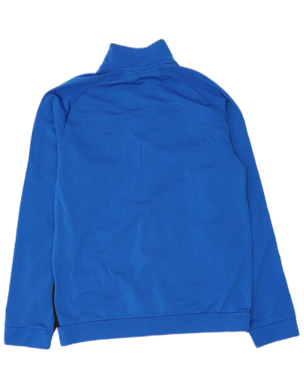 Puma Boys Graphic Tracksuit Top Jacket 13-14 Years Blue Colourblock