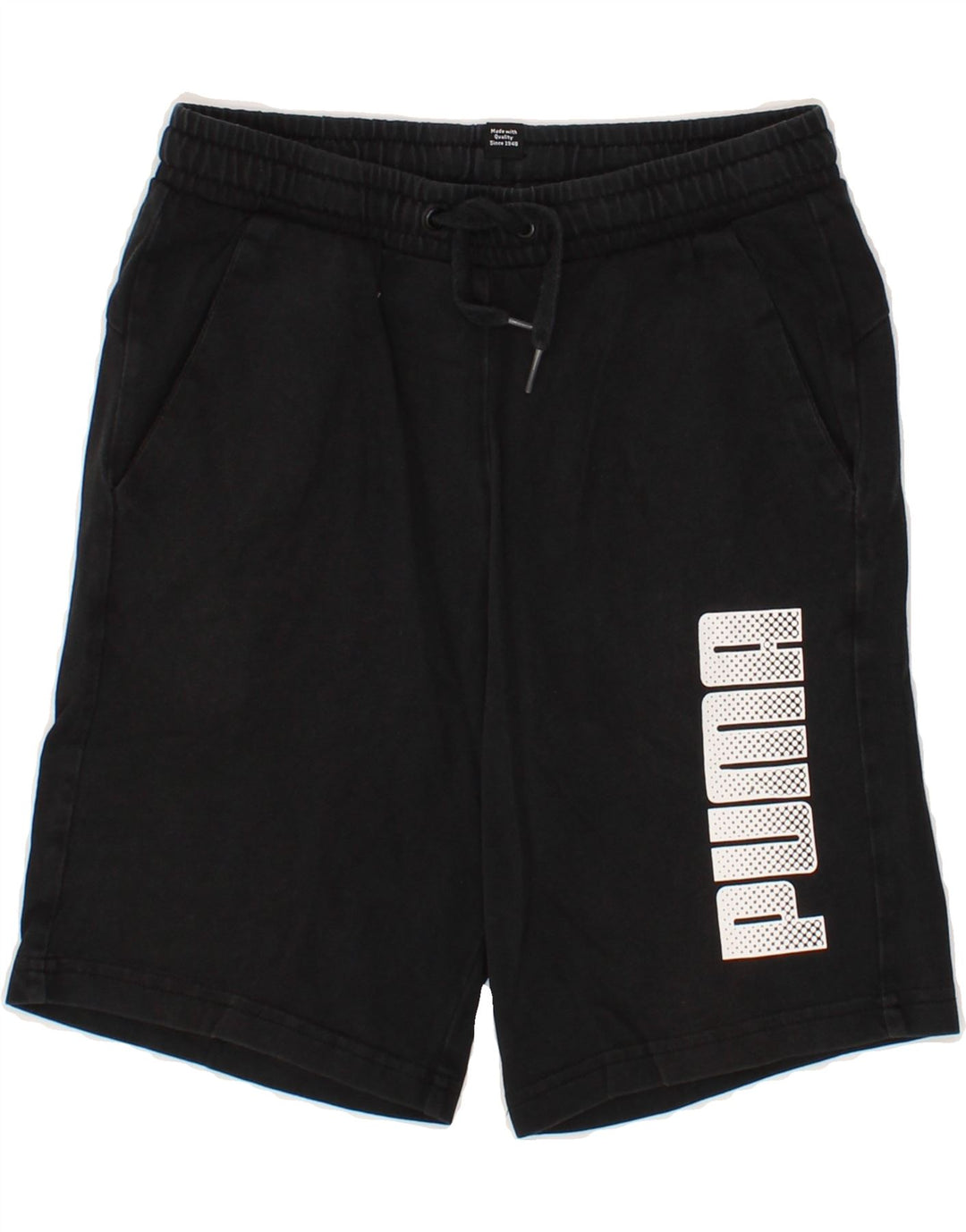 PUMA Boys Graphic Sport Shorts 9-10 Years Medium  Black Cotton Vintage Puma and Second-Hand Puma from Messina Hembry 