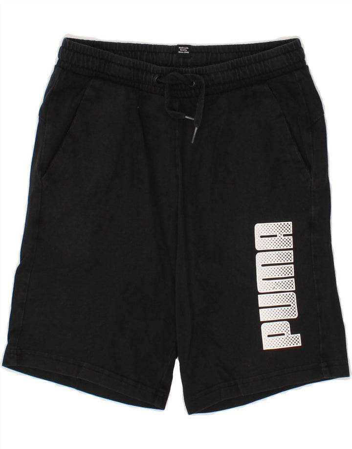 PUMA Boys Graphic Sport Shorts 9-10 Years Medium  Black Cotton Vintage Puma and Second-Hand Puma from Messina Hembry 