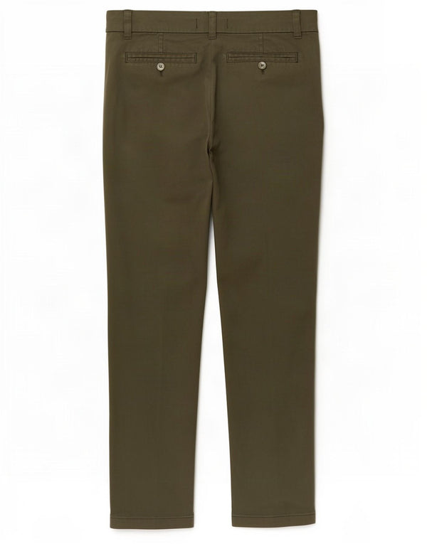 Marks & Spencer Womens Slim Chino Trousers UK 10 Small W32 L29 Khaki Cotton