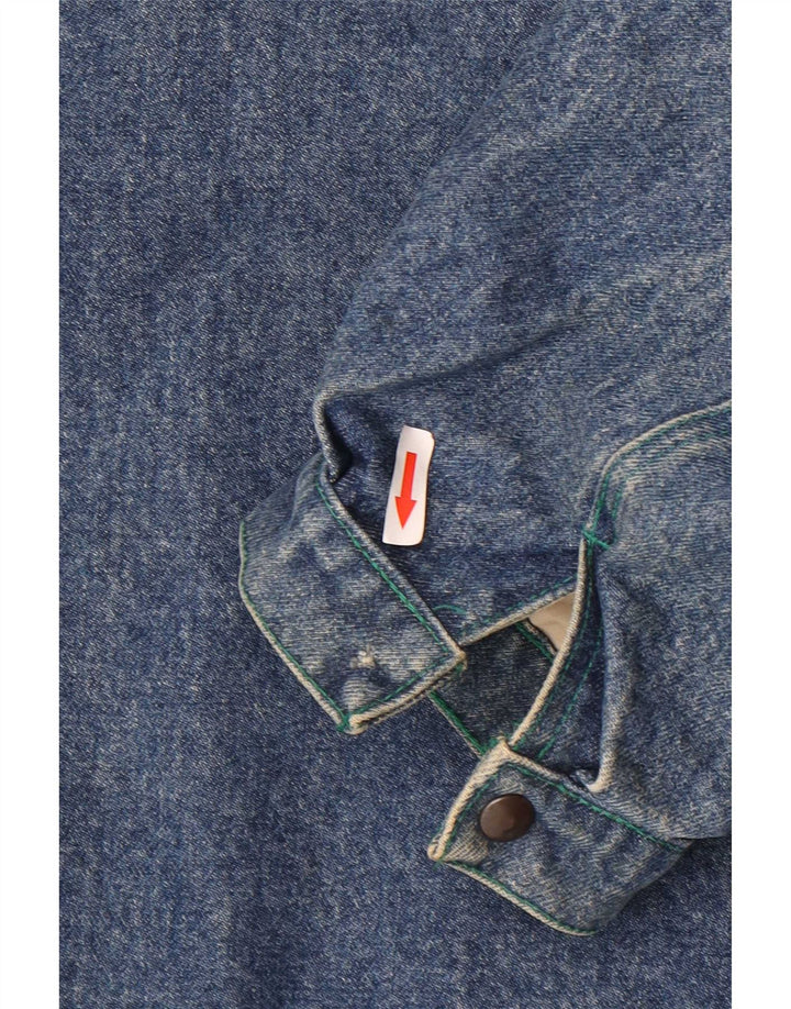 Vitamina Mens Denim Coat UK 40 Large Blue Cotton