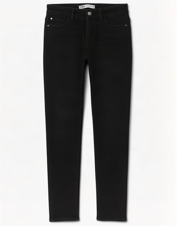 Zara Womens Skinny Jeans EU 36 XS W26 L28 Black Cotton