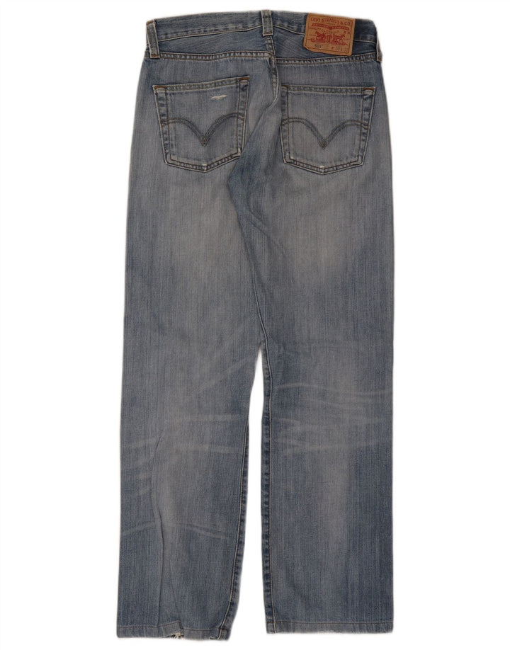 Levi's Mens 501 Distressed Straight Jeans W30 L29 Blue Cotton