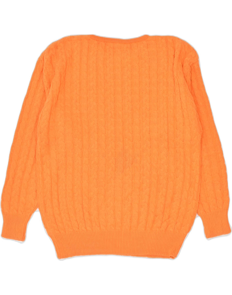 VINTAGE Womens Crew Neck Jumper Sweater UK 14 Large Orange | Vintage | Thrift | Second-Hand | Used Clothing | Messina Hembry 