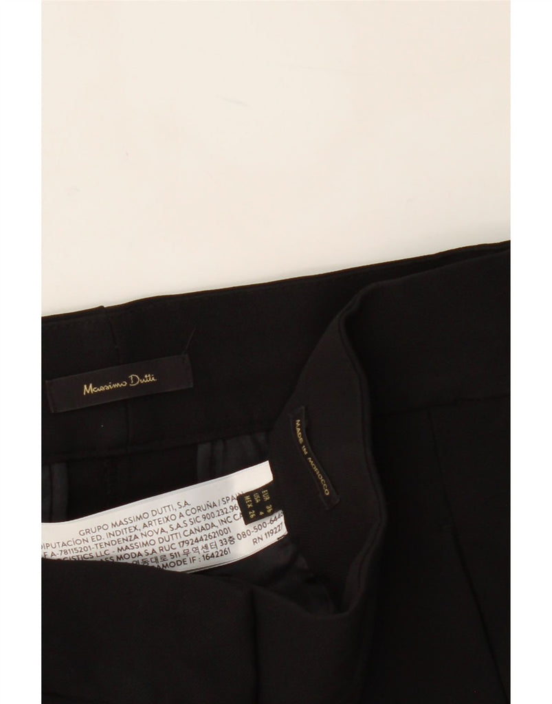 MASSIMO DUTTI Womens Wide Leg Cropped Trousers EU 36 XS W26 L26 Black Vintage Massimo Dutti and Second-Hand Massimo Dutti from Messina Hembry 