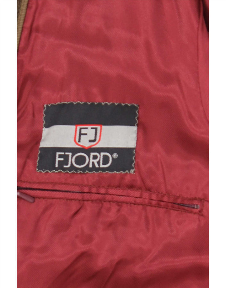 Fjord Mens Hooded Duffle Coat IT 52 XL Khaki