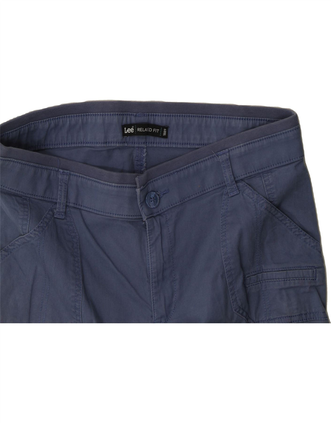 LEE Womens Relaxed Fit Bermuda Shorts US 10 Large W32 Blue Cotton Vintage Lee and Second-Hand Lee from Messina Hembry 
