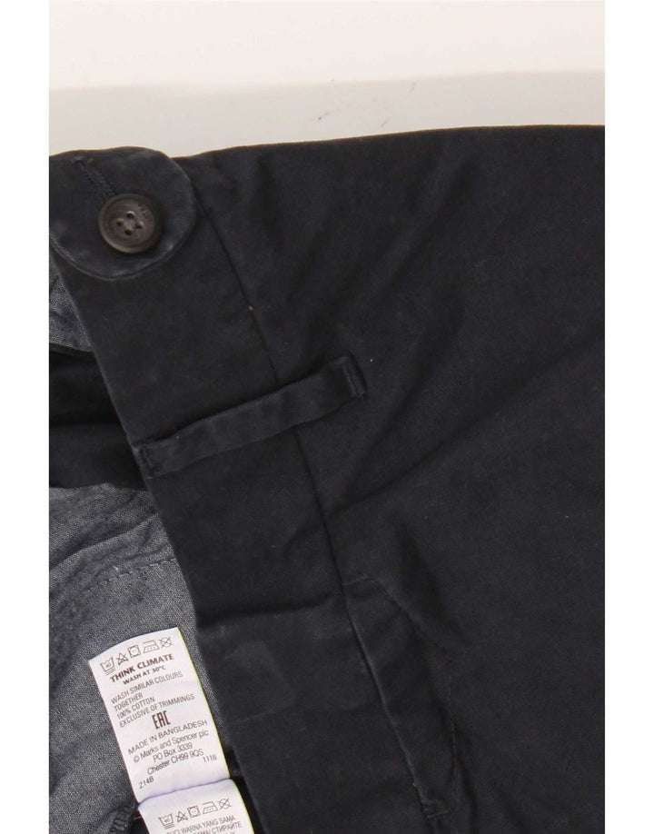 Marks & Spencer Mens Chino Shorts W46 3XL Navy Blue Cotton