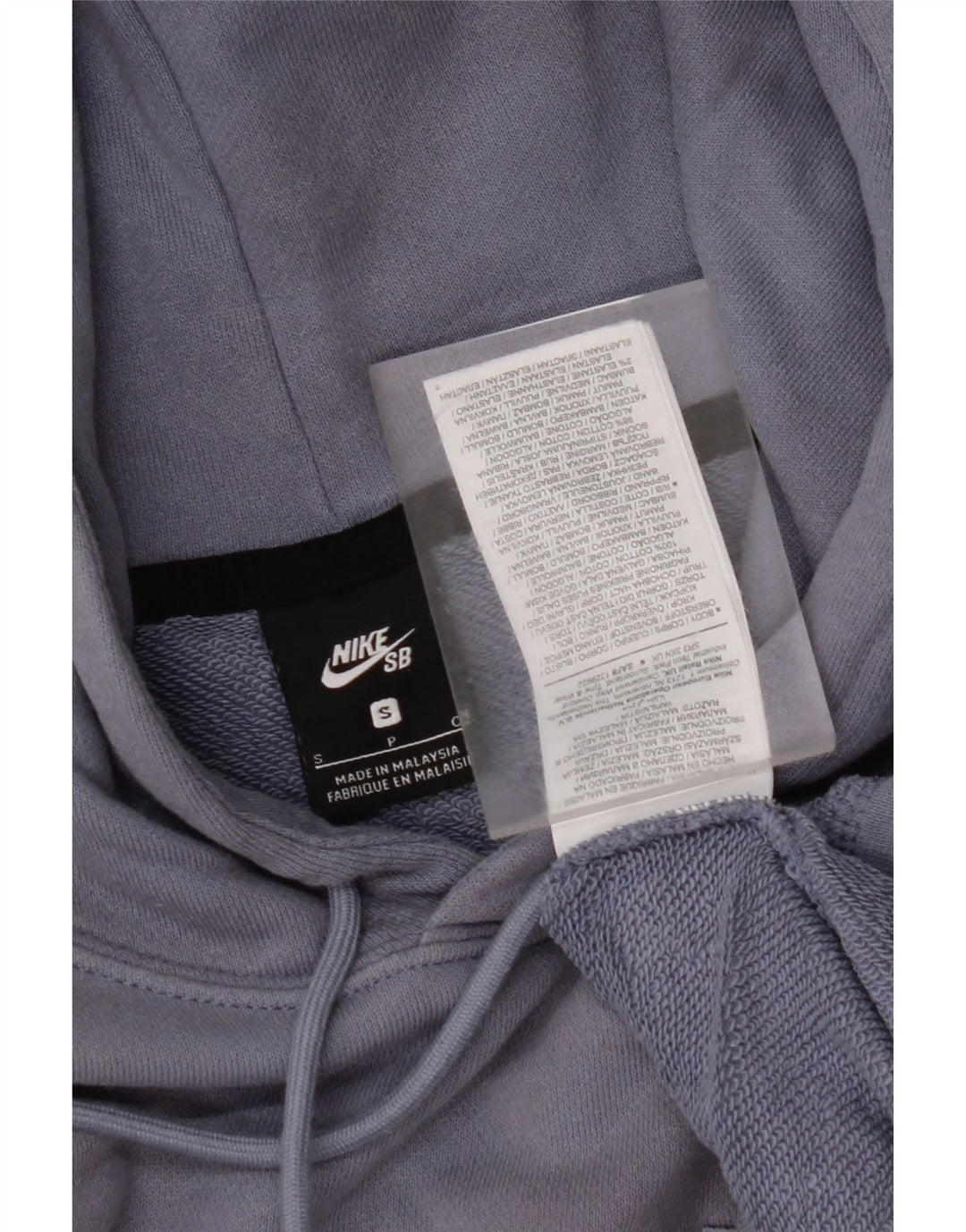 NIKE Mens Graphic Hoodie Jumper Small Purple Cotton