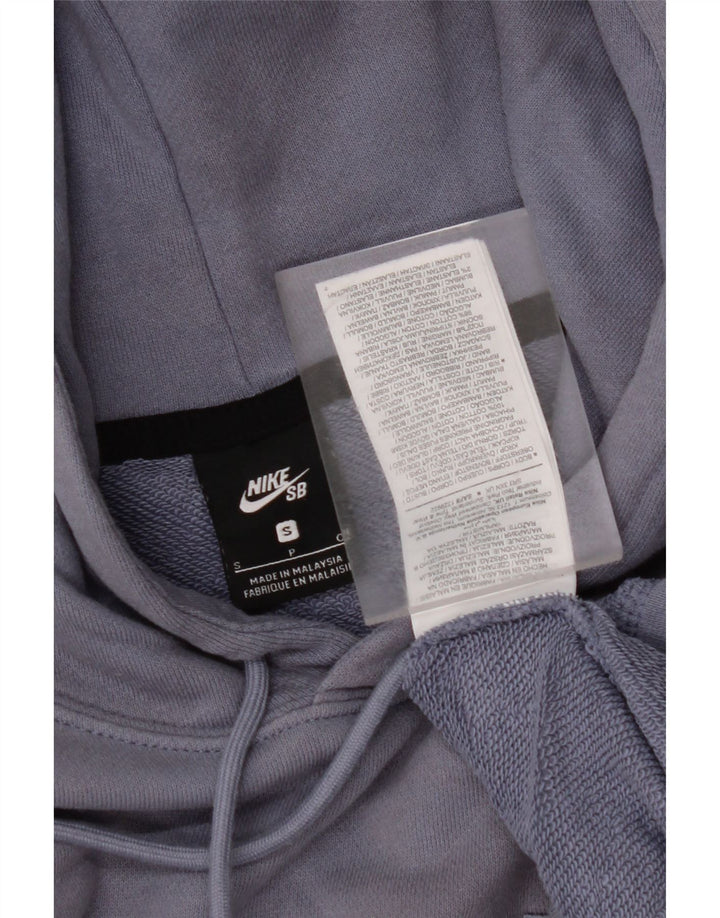 NIKE Mens Graphic Hoodie Jumper Small Purple Cotton