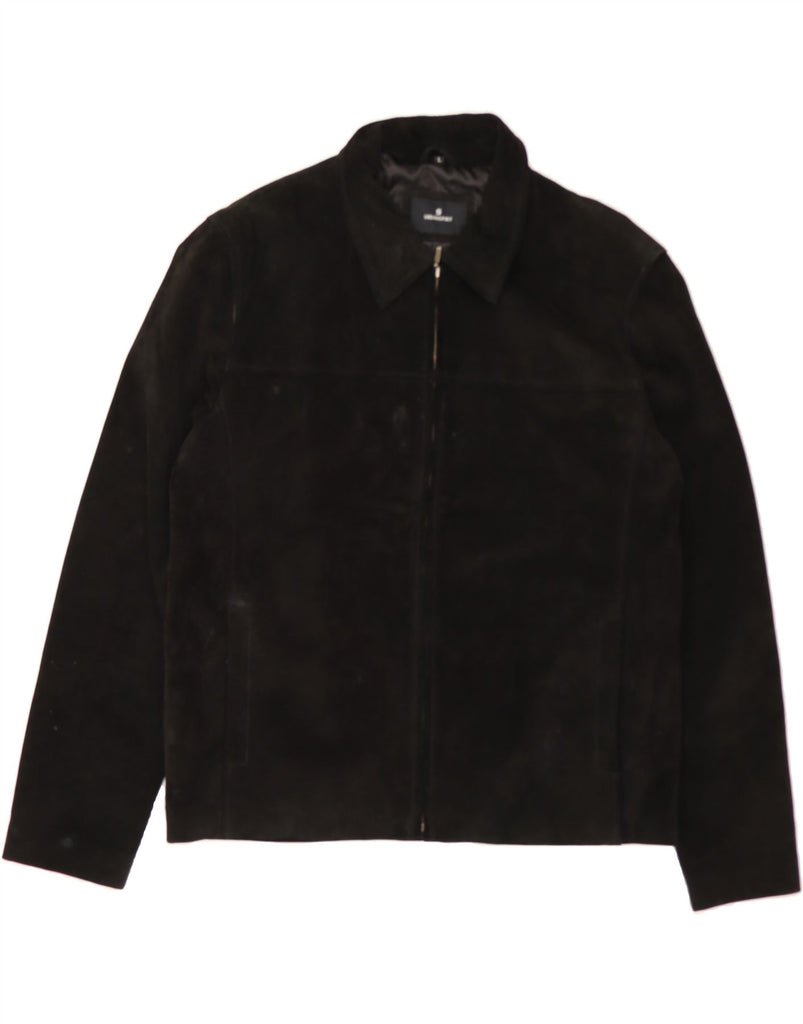 URBAN SPIRIT Mens Suede Jacket UK 40 Large Black Leather Vintage Urban Spirit and Second-Hand Urban Spirit from Messina Hembry 