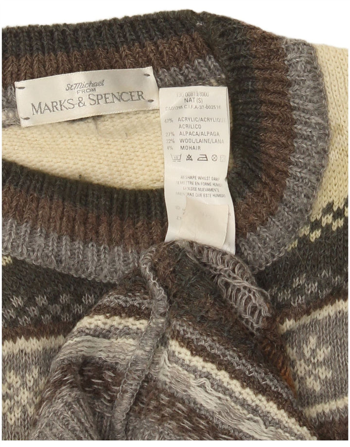 Marks & Spencer Mens St. Michael Crew Neck Jumper Sweater Small Brown