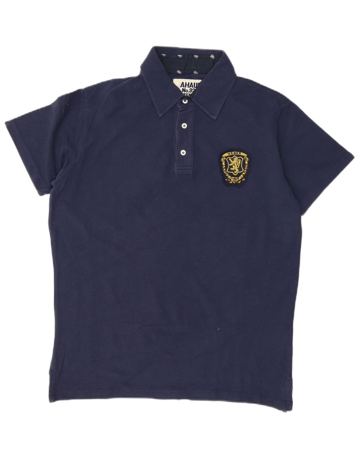 Ahaus Mens Polo Shirt XL Navy Blue Cotton