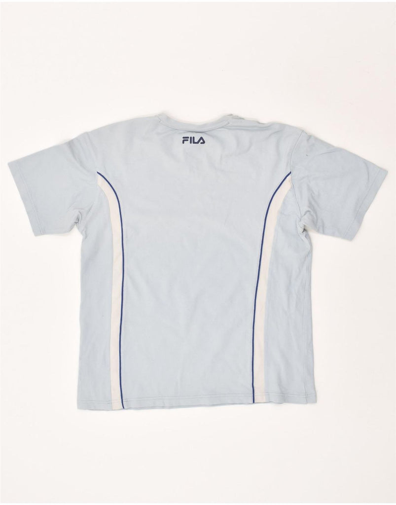 FILA Mens T-Shirt Top Small Blue Nylon | Vintage Fila | Thrift | Second-Hand Fila | Used Clothing | Messina Hembry 