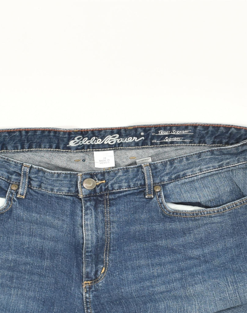 EDDIE BAUER Womens Straight Jeans US 16 2XL W36 L32 Blue Cotton | Vintage Eddie Bauer | Thrift | Second-Hand Eddie Bauer | Used Clothing | Messina Hembry 