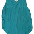 Ultimo 21 Womens Sleeveless Blouse Top IT 42 Medium Blue Silk