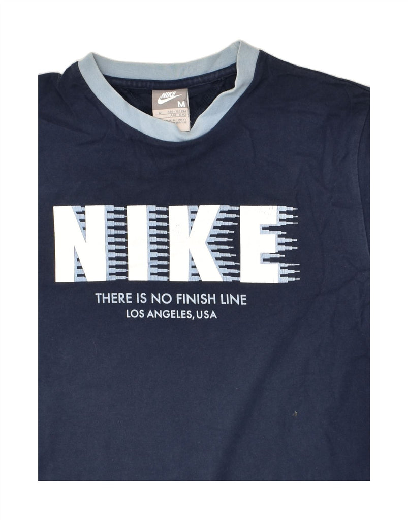 NIKE Boys Graphic T-Shirt Top 10-11 Years Medium Navy Blue | Vintage Nike | Thrift | Second-Hand Nike | Used Clothing | Messina Hembry 