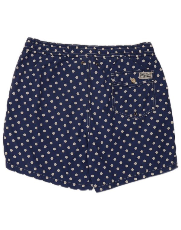 Polo Ralph Lauren Mens Swimming Shorts Medium Blue Polka Dot Nylon
