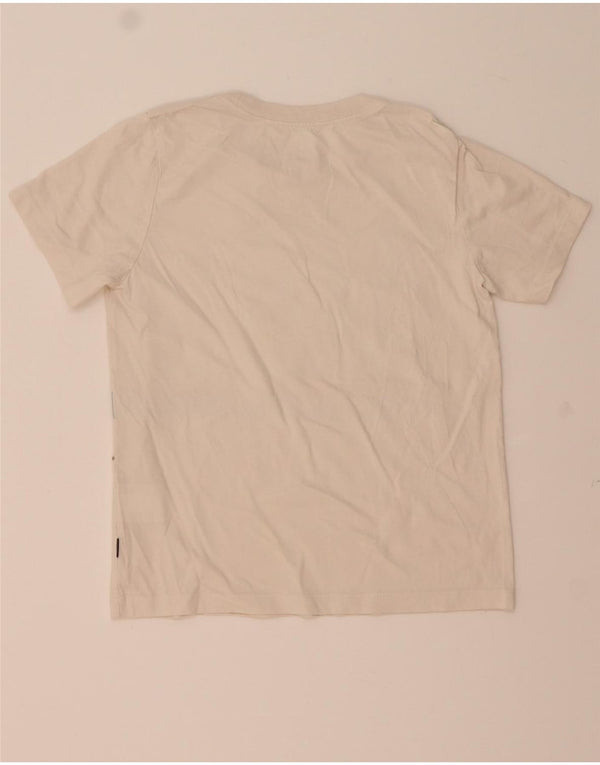 Converse Womens Graphic T-Shirt Top UK 10 Small Beige Cotton