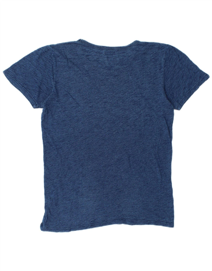 Rifle Mens Graphic T-Shirt Top Medium Navy Blue Flecked