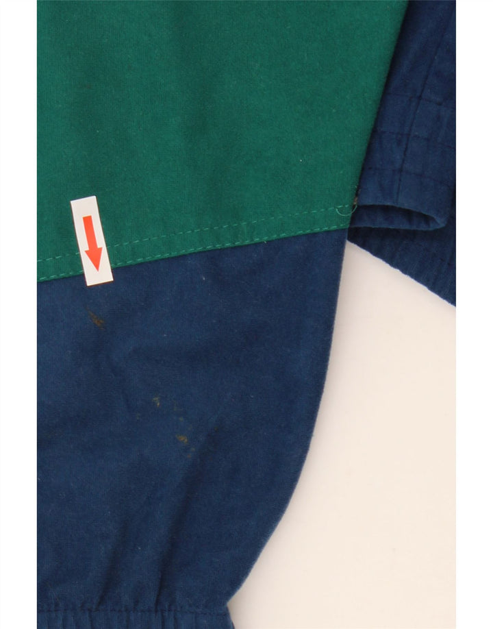 Aesse Mens Velour Tracksuit Top Jacket 2XL Navy Blue Colourblock Polyester