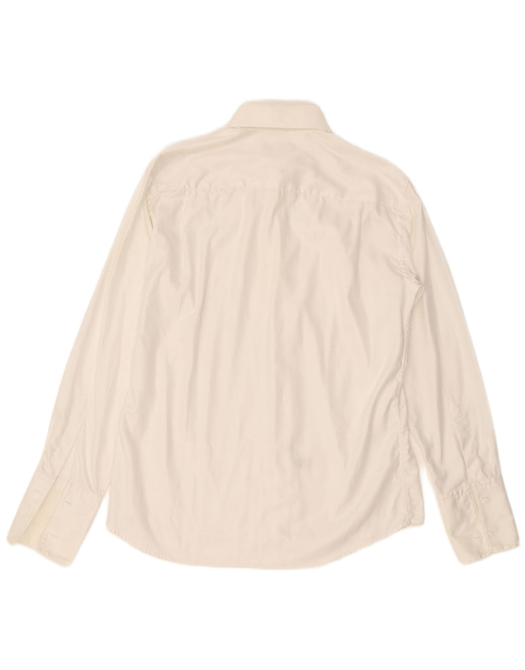 VINTAGE Mens Shirt Size 41 Medium Off White Cotton