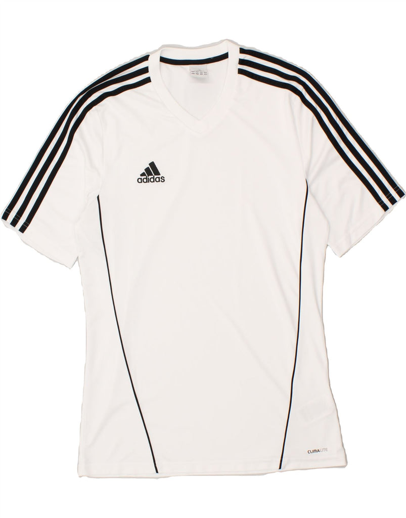 ADIDAS Mens Climalite T-Shirt Top Medium White Polyester | Vintage Adidas | Thrift | Second-Hand Adidas | Used Clothing | Messina Hembry 