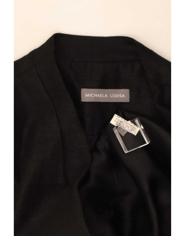 Vintage Womens Blazer Jacket UK 14 Medium  Black Viscose