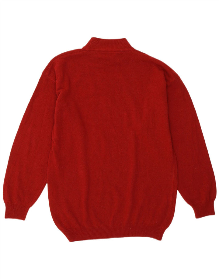 Vintage Womens Turtle Neck Jumper Sweater UK 18 XL Red New Wool