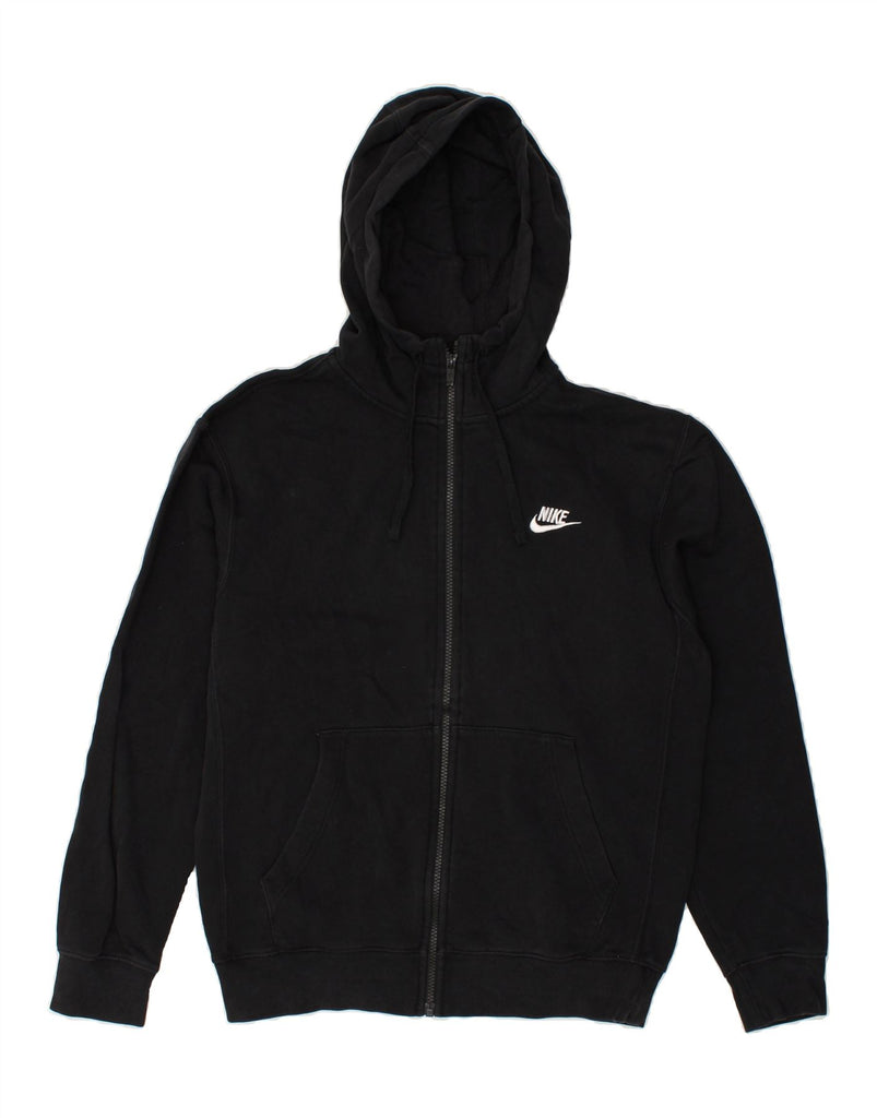 NIKE Mens Zip Hoodie Sweater Small Black Cotton | Vintage Nike | Thrift | Second-Hand Nike | Used Clothing | Messina Hembry 