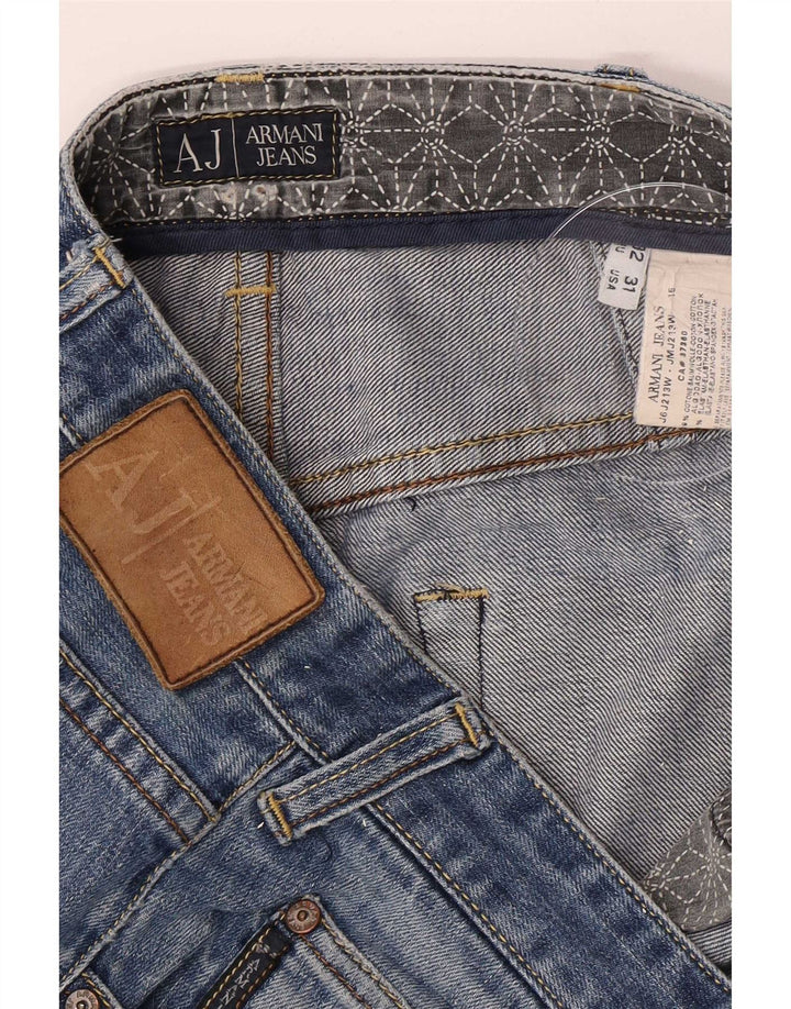 Armani Womens Straight Jeans W32 L30 Blue Cotton