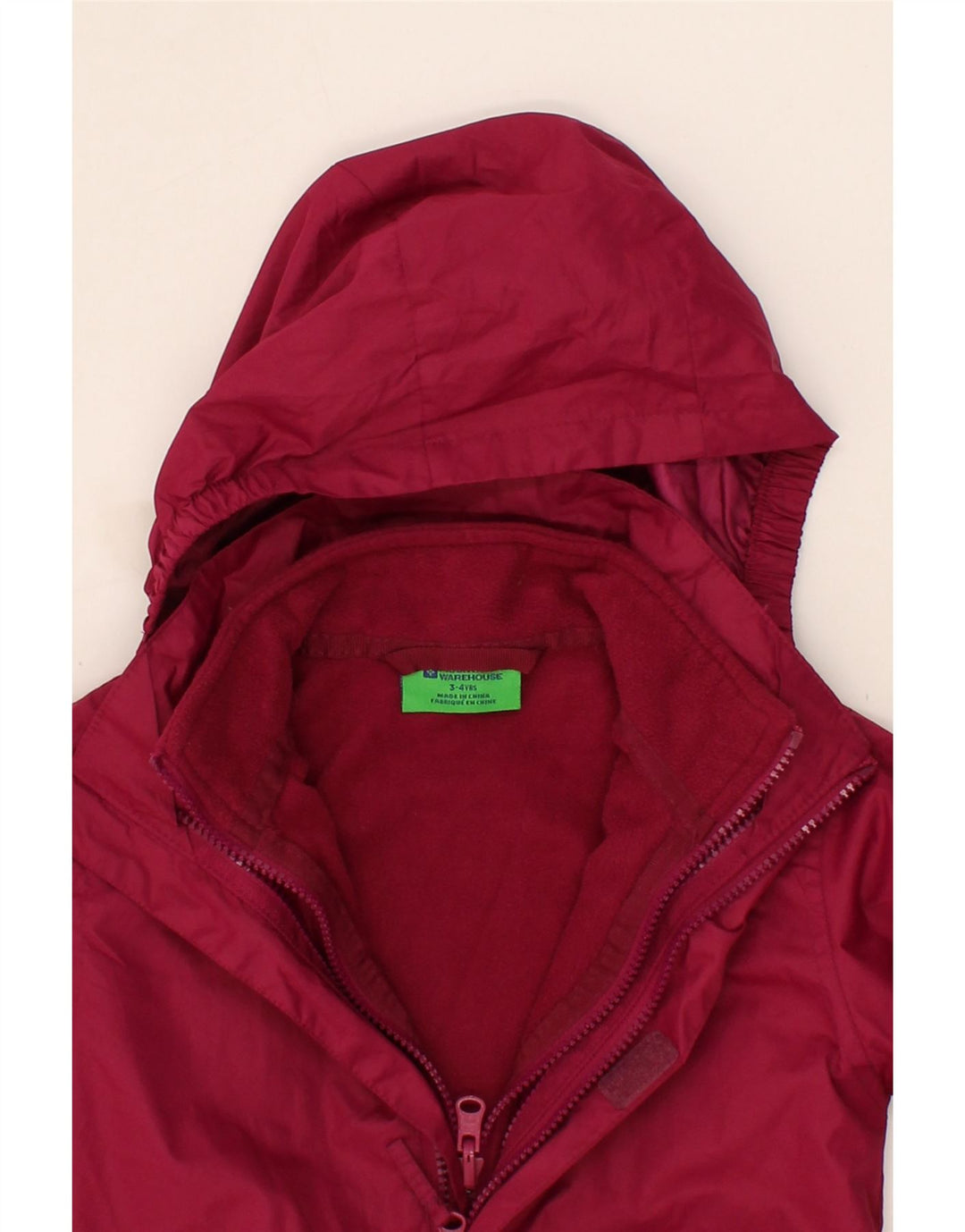 MOUNTAIN WAREHOUSE Girls Hooded Windbreaker Jacket 3-4 Years Pink Vintage Mountain Warehouse and Second-Hand Mountain Warehouse from Messina Hembry 