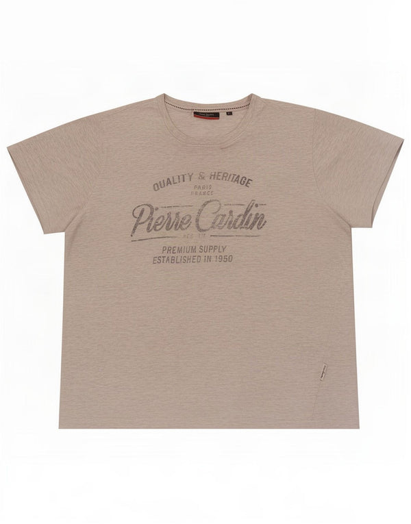 Pierre Cardin Mens Graphic T-Shirt Top XL Grey Cotton