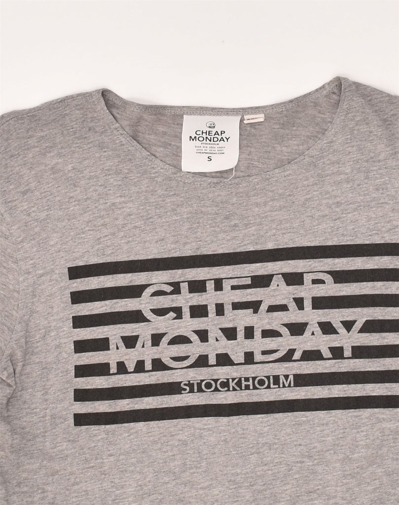 CHEAP MONDAY Mens Graphic T-Shirt Top Small Grey Cotton | Vintage Cheap Monday | Thrift | Second-Hand Cheap Monday | Used Clothing | Messina Hembry 