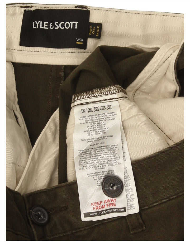 LYLE & SCOTT Mens Chino Shorts W36 Large Khaki Cotton