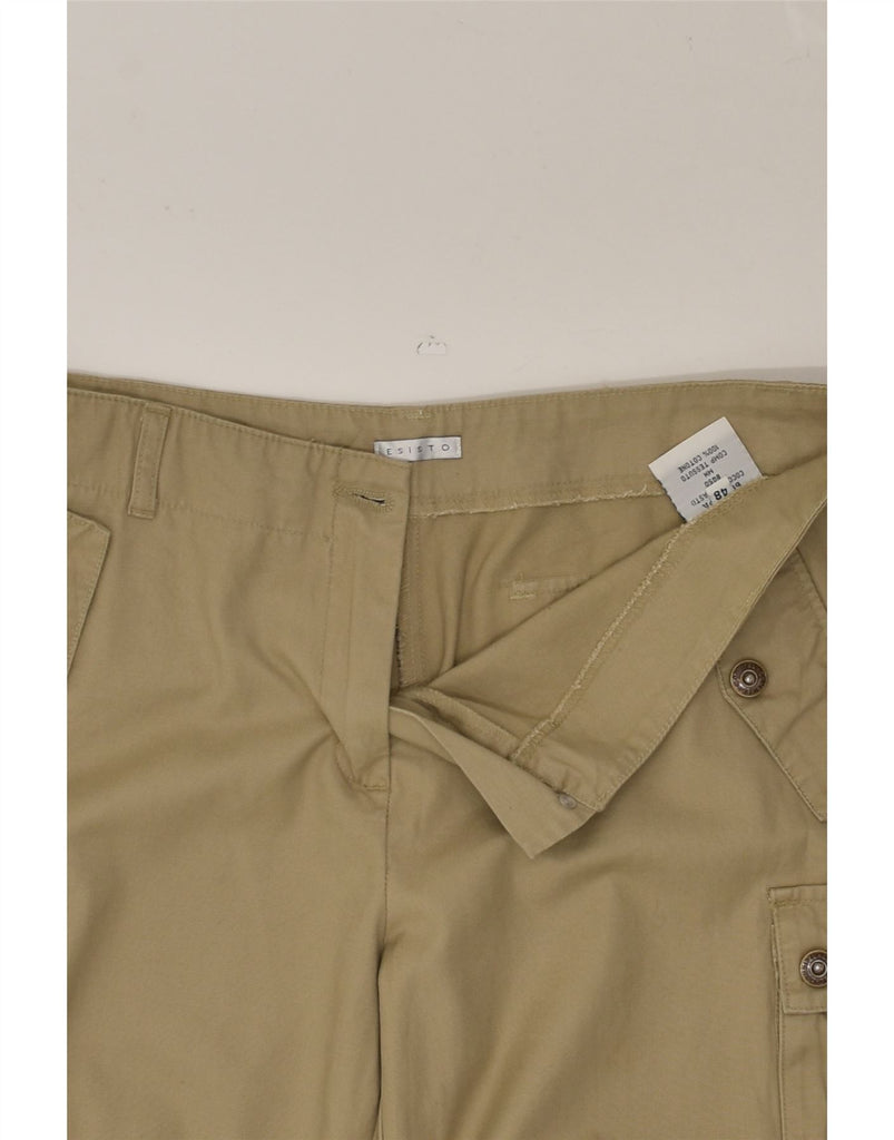 ESISTO Womens Straight Cargo Trousers IT 48 XL W34 L33  Beige Cotton | Vintage Esisto | Thrift | Second-Hand Esisto | Used Clothing | Messina Hembry 