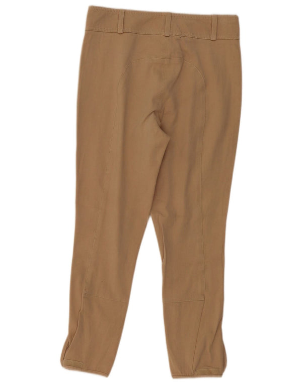 Barbour Womens Slim Casual Trousers UK 10 Small W30 L26 Beige Cotton