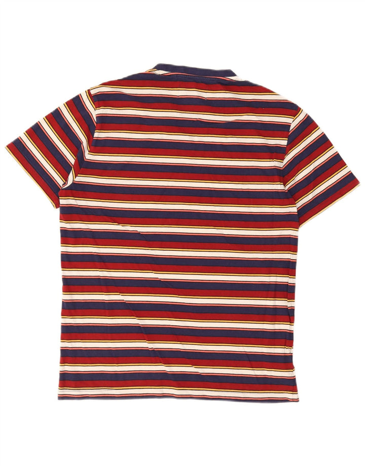 Penguin Mens T-Shirt Top Medium Multicoloured Striped Cotton
