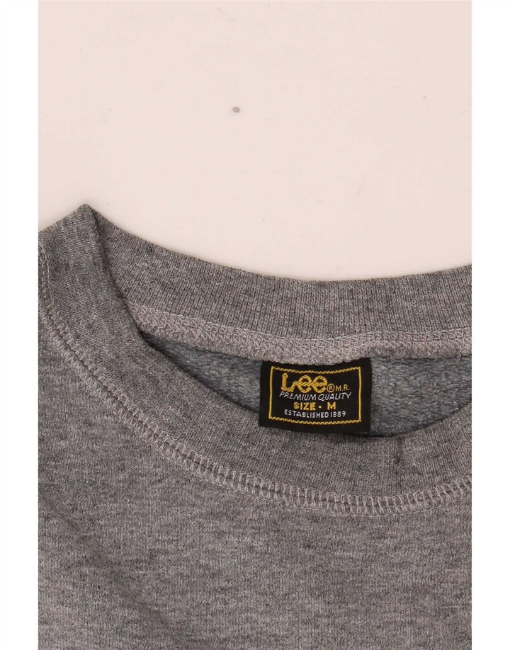Lee Mens Brooklyn Graphic Sweatshirt Jumper Medium Grey