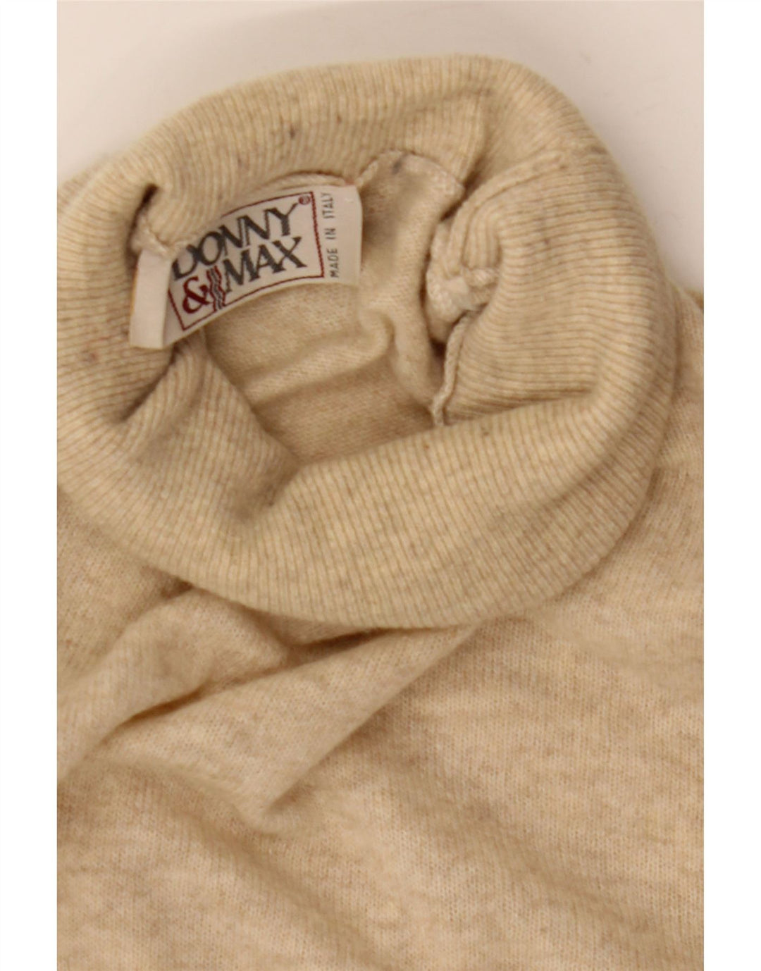 Donny & Max Mens Roll Neck Jumper Sweater Large Beige
