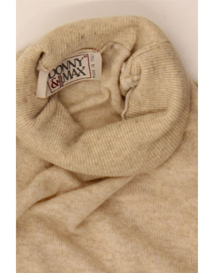 Donny & Max Mens Roll Neck Jumper Sweater Large Beige