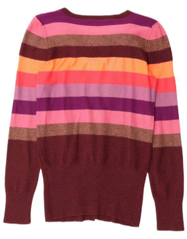 Sonia Rykiel Womens Cardigan Sweater UK 10 Small Multicoloured Striped