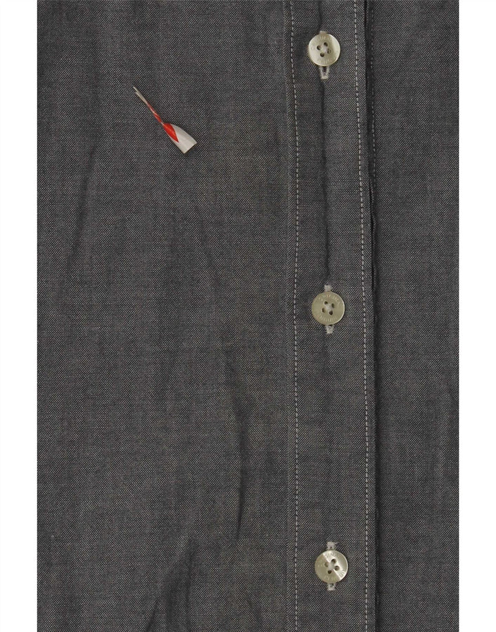 Penguin Mens Heritage Slim Fit Shirt Small Grey Cotton